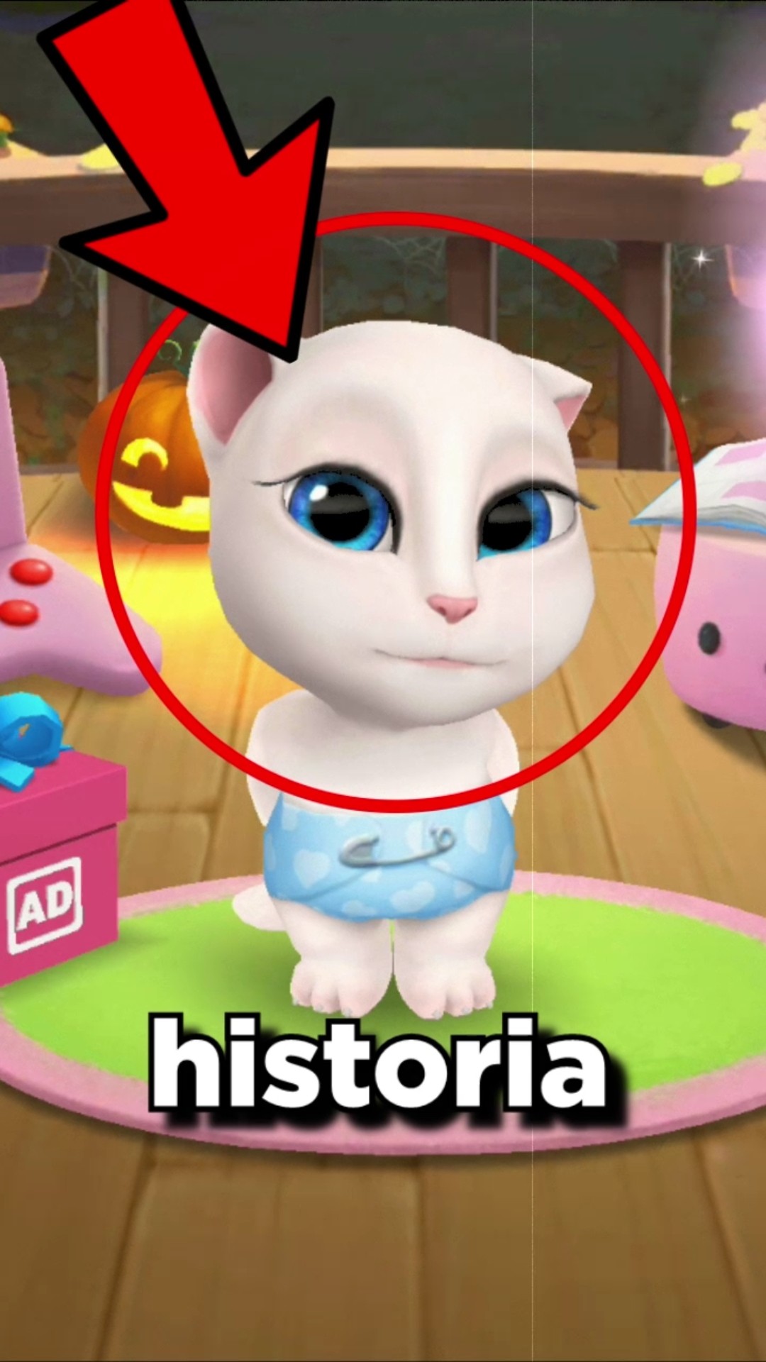 LA VERDADERA HISTORIA DE MI TALKING ANGELA ? #talkingtom #talkingangela #shorts #miedo